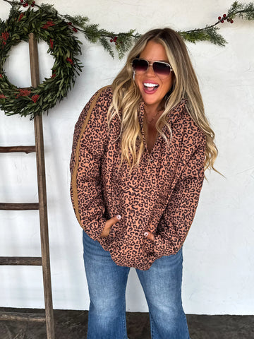 Peyton Puffer Jacket - Leopard