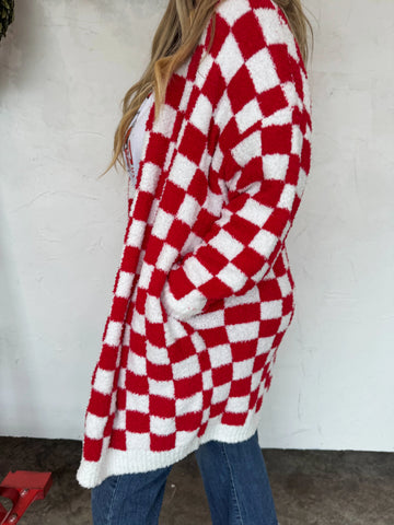 Cloud Cardigan - Christmas Checkered