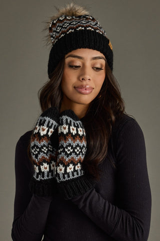Glacier Knit Mittens - Black *NEW*