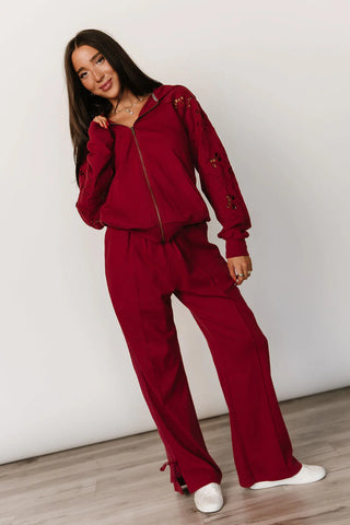 *Ampersand Ave* University FullZip - Love Story Crimson