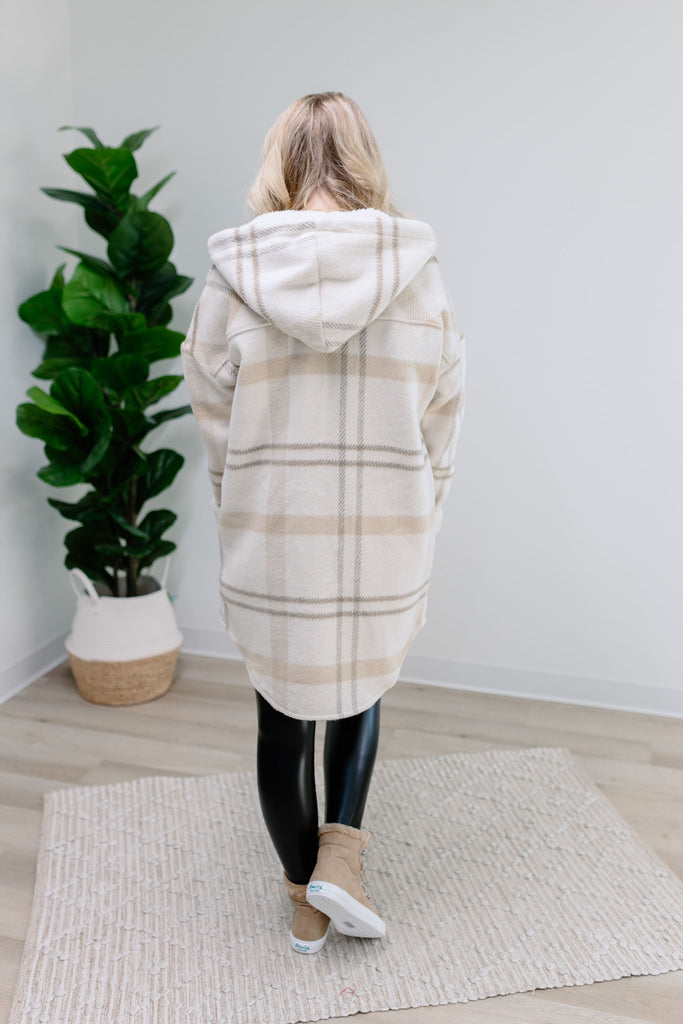 RD Style - Abby Coat - Taupe Plaid