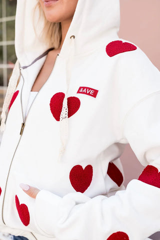 *Ampersand Ave* Comfort Zone FullZip - Heart Strings
