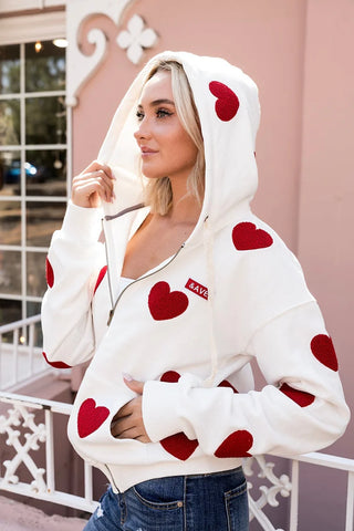 *Ampersand Ave* Comfort Zone FullZip - Heart Strings