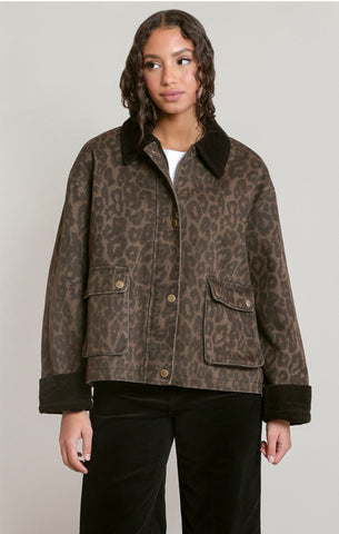 DEX Leopard Denim Jacket