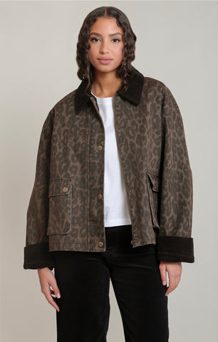 DEX Leopard Denim Jacket