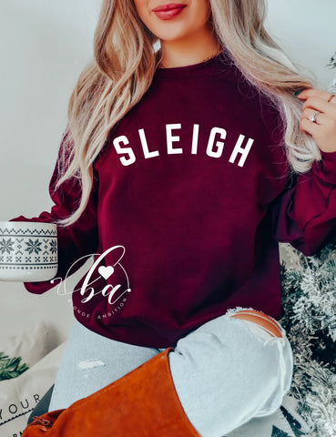 Sleigh Crewneck - Maroon