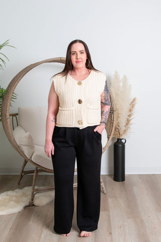 Chunky Knit Vest - Cream