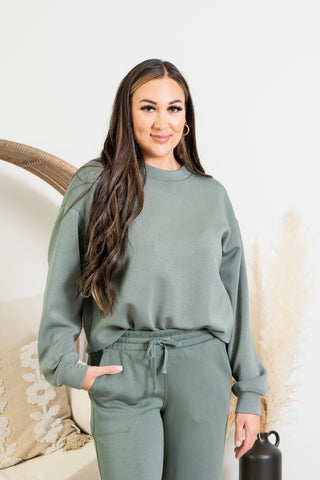Butter Luxe Crewneck - Sage