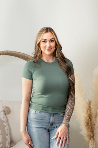 Signature Fitted Tee - Moss