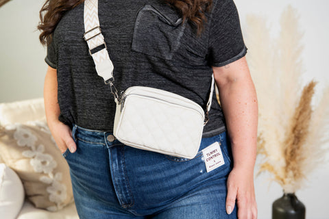 Quilted Crossbody Bag - Ivory