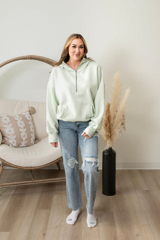 Daphne HalfZip Sweater - Spring Mint