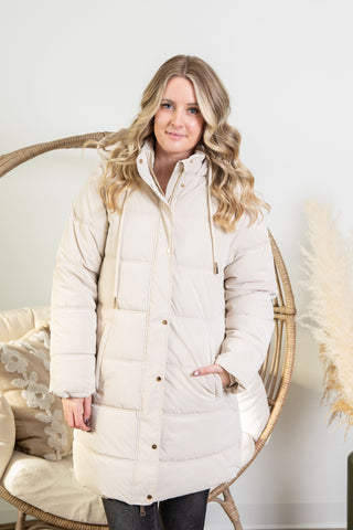 { DEX } Hooded Puffer Coat