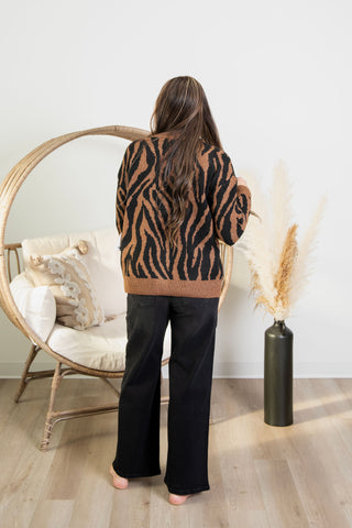 { Room 34 } Tiger Print Cardigan