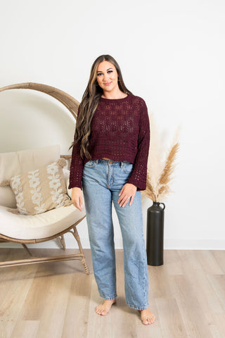 { DEX } Wavy Hem Sweater