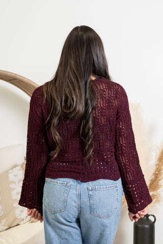 { DEX } Wavy Hem Sweater