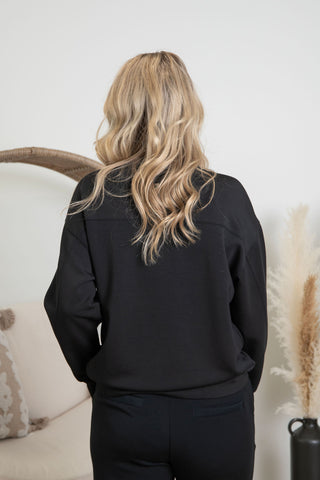 Butter Luxe Crewneck - Black