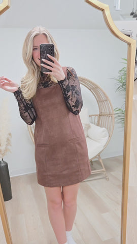 { DEX } Faux Suede Mini Dress