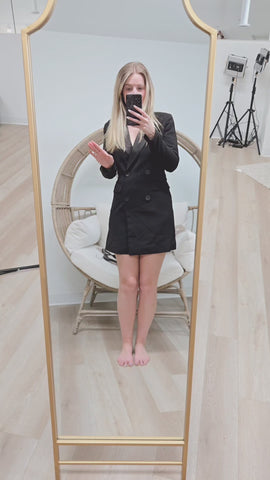 { DEX } Double Breasted Blazer Dress